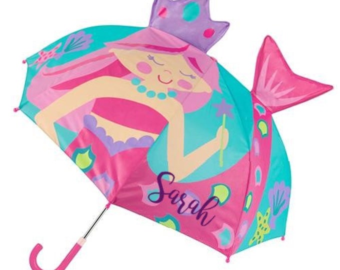 Personalized Mermaid Umbrella 3D Kids Umbrella Colorful Mermaid Pop-up ...
