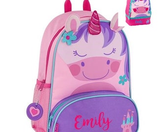 Monogrammed Personalized Stephen Joseph Unicorn Backpack and/or Lunchbox Back to School