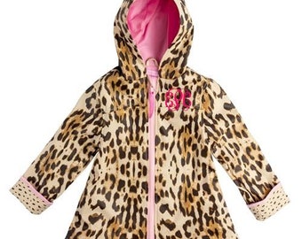 Toddler Raincoat Leopard Print With 