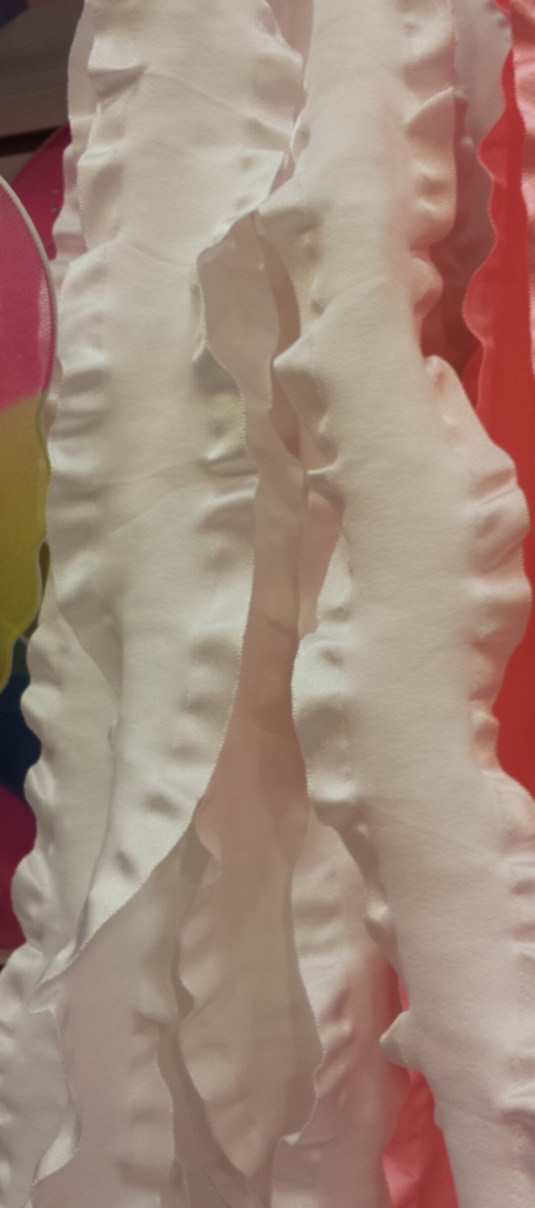 White Ruffle Ribbon Wide Double Ruffle Ribbon White - 5 Yds of 2.25 Inch White Lasagna Ribbon - Etsy