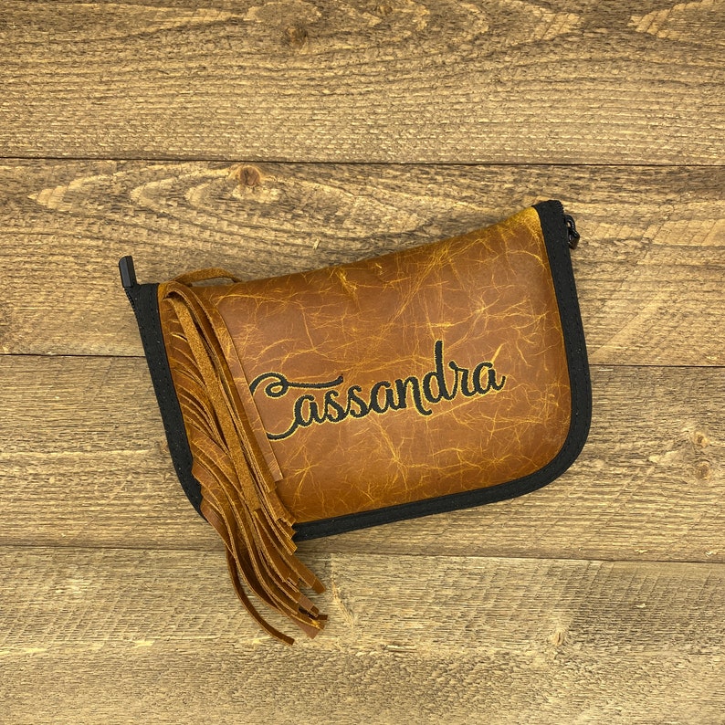 Custom Leather Gun Case with Leather Fringe Etsy