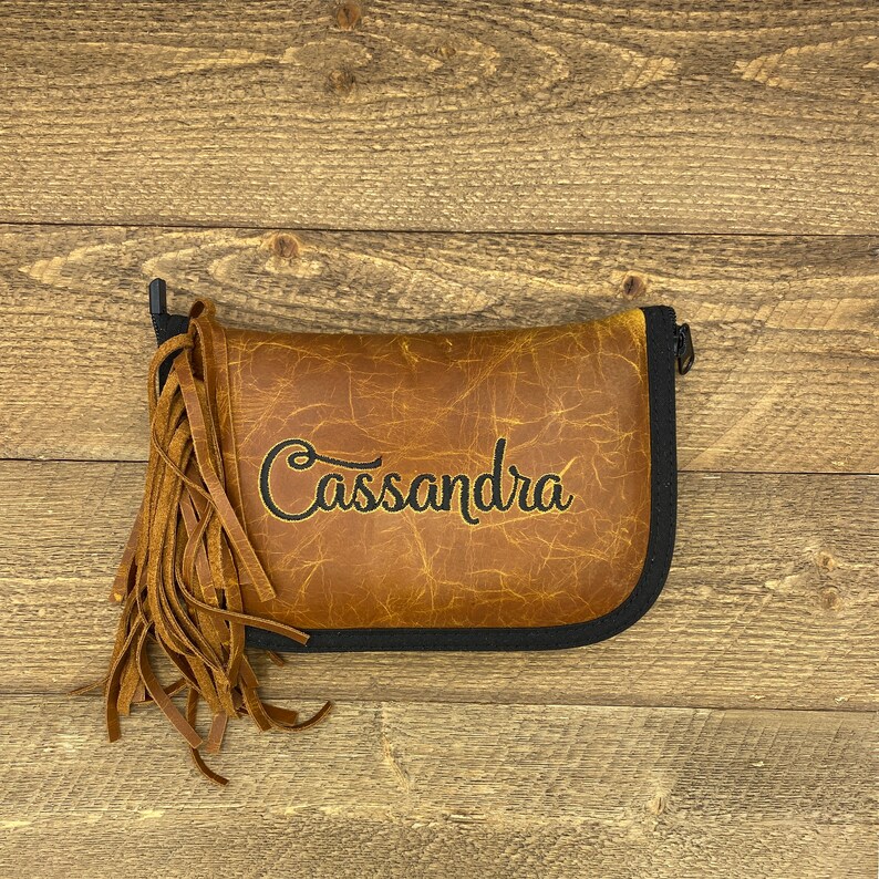 Custom Leather Gun Case with Leather Fringe Etsy