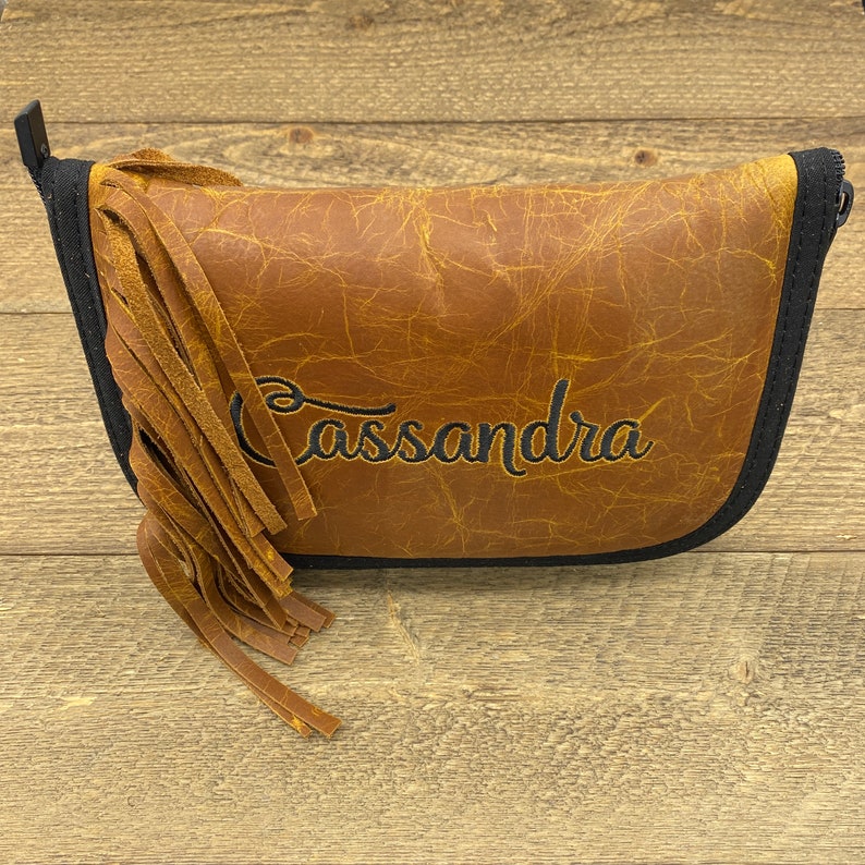Custom Leather Gun Case with Leather Fringe Etsy