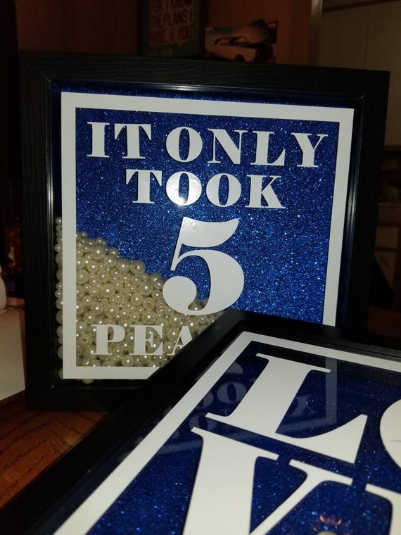 Sorority Shadow Box With Vinyl Detail & Pearls Gift Home Decor Etsy