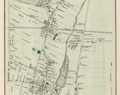 Huntington Amityville 1873 Old Map Long Island New York with Homeowner Names Reprint