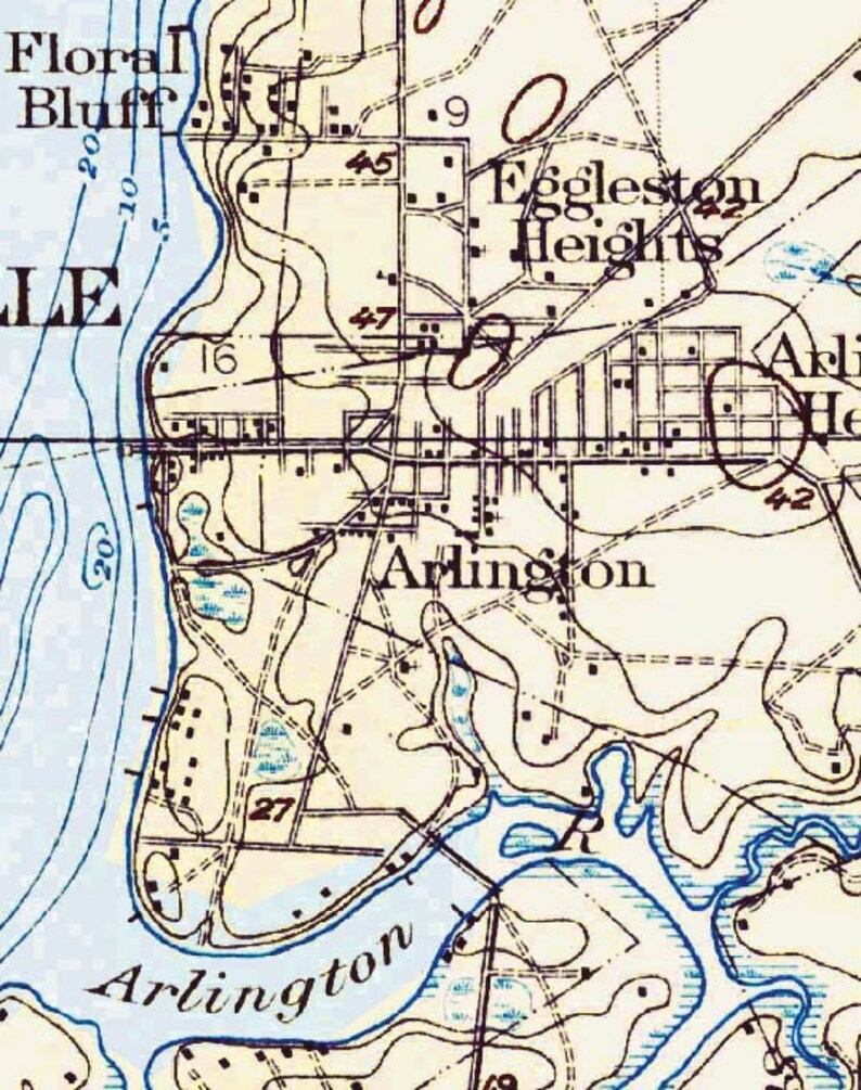 Jacksonville 1918 Old Topo Map - Il 794xN.1107793289 Dllu