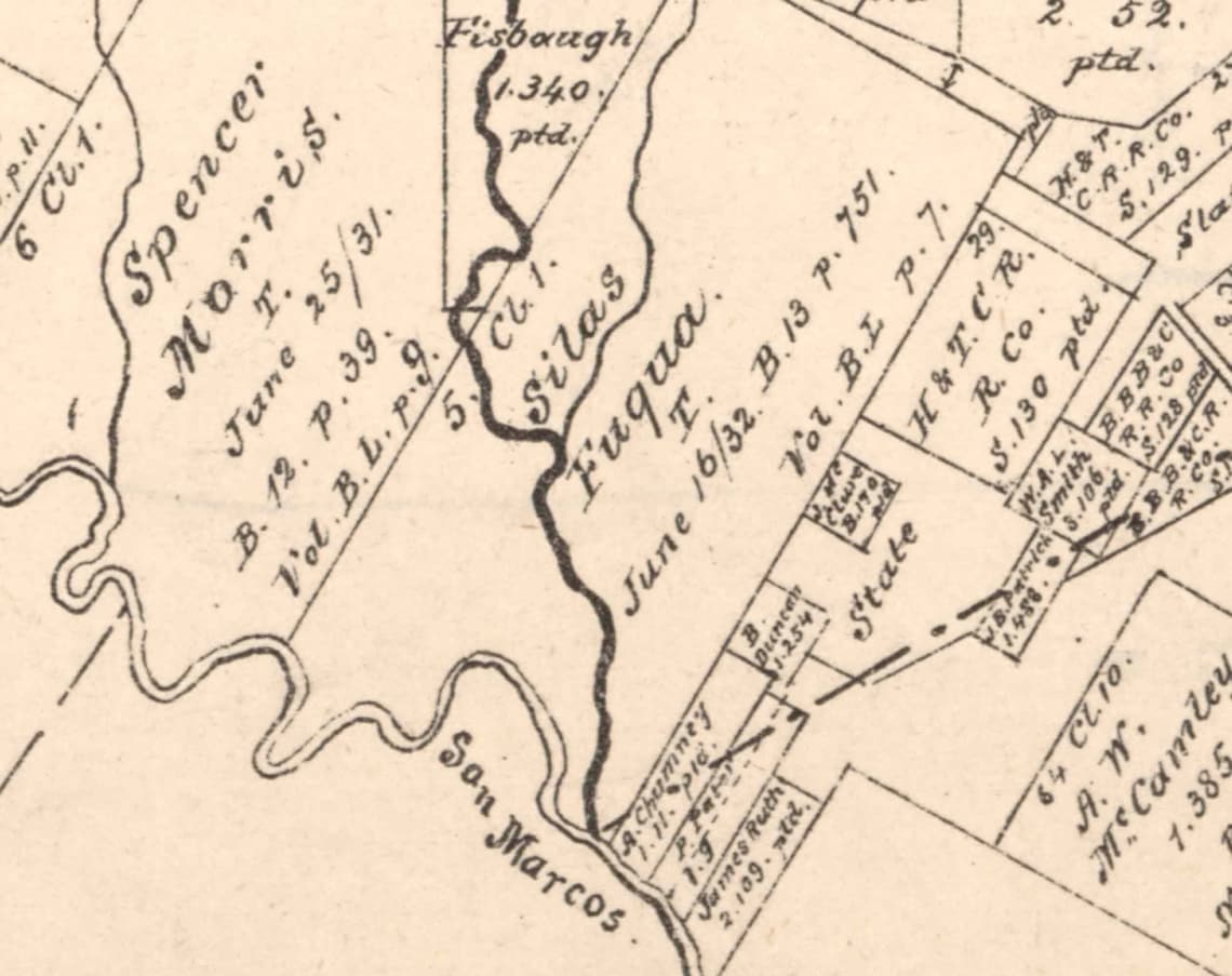 Caldwell county texas 1879 old wall map reprint with land etsy