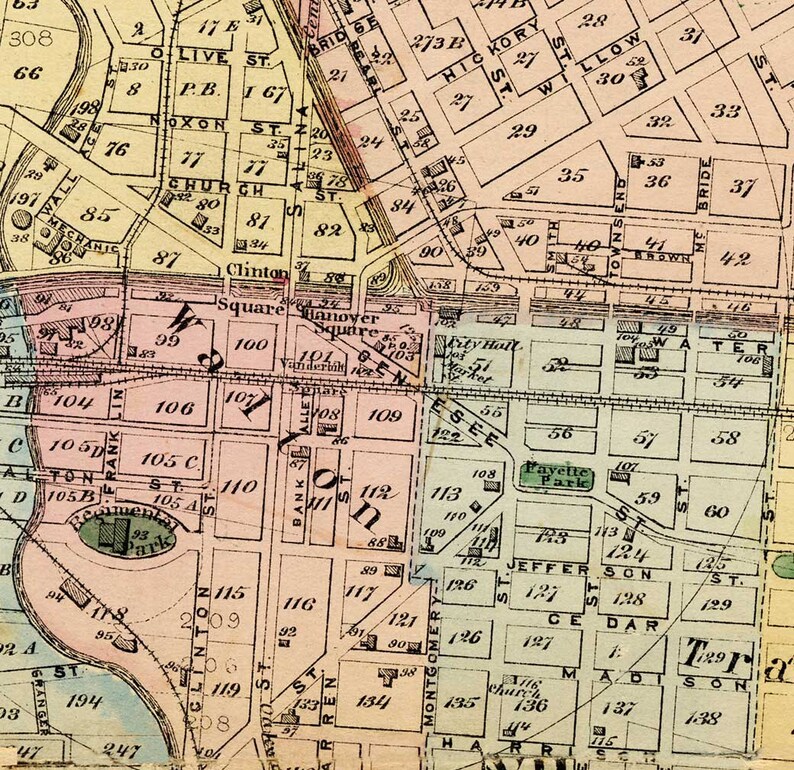 Syracuse New York Map 1874 Reprint Onondaga 1874 Atlas - Etsy