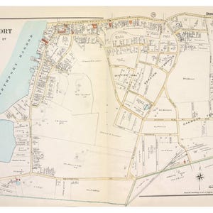 Northport - South - 1917 - Long Island New York - Suffolk Co Atlas V1 Huntington Town Map Reprint 28 LI NY