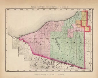 Ontonagon County Michigan 1873 - MI Atlas 1873   #116