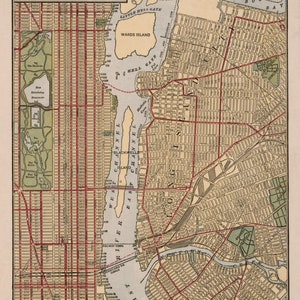 Long Island City New York Old Map Reprint - 1911 - Queens Co NY Cities Other