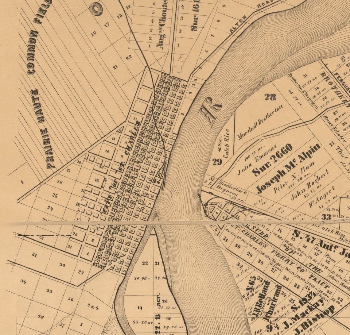St Louis County Missouri Ca. 1910 Old Wall Map With Etsy