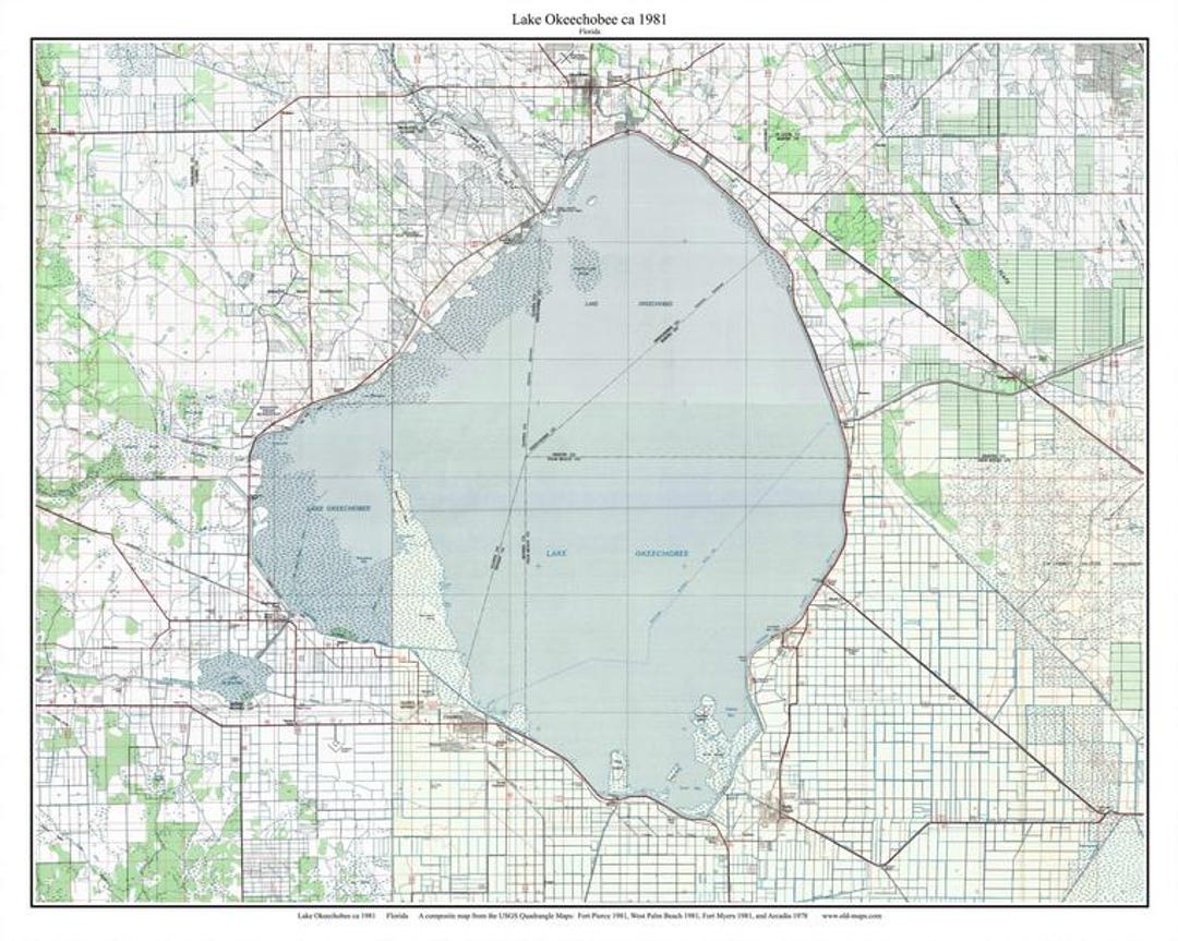 Lake Okeechobee Florida 1981 Old - Il 1080xN.6283535860 Dykw 