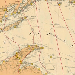 Great Lakes 1909 Nautical Map Reprint Great Lakes All image 4