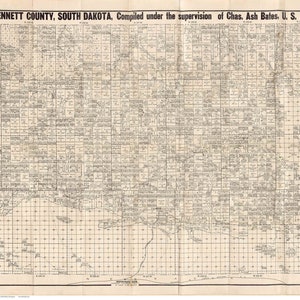 May include: A black and white map of Bennett County, South Dakota, compiled under the supervision of Chas. Ash Bates, U.S. Surveyor.