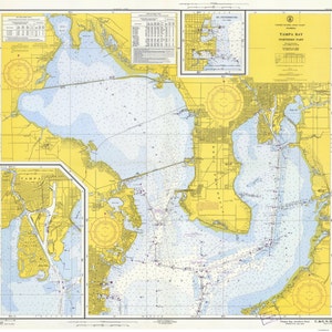 Tampa Bay, Florida (Northern Part) - 1959 Map Old Nautical Chart - Florida Harbors West 587
