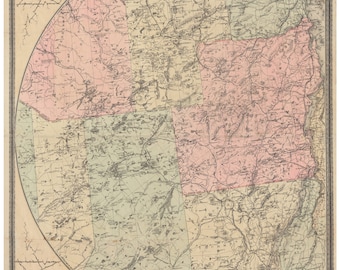 Adirondack Wilderness 1888 - Old Map -  New York - Stoddard Reprint - Regional ADM