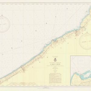 Lake Erie - 1943 -Sturgeon Point, New York to Twenty Mile Creek, PA -  Dunkirk, NY - Nautical Map Reprint  - Great Lakes Harbors  #3 - 32