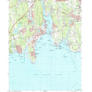 May include: A detailed topographic map of the Niantic, Connecticut area, showing roads, waterways, and land features. The map is titled "Niantic Quadrangle" and includes the text "UNITED STATES DEPARTMENT OF THE INTERIOR GEOLOGICAL SURVEY".