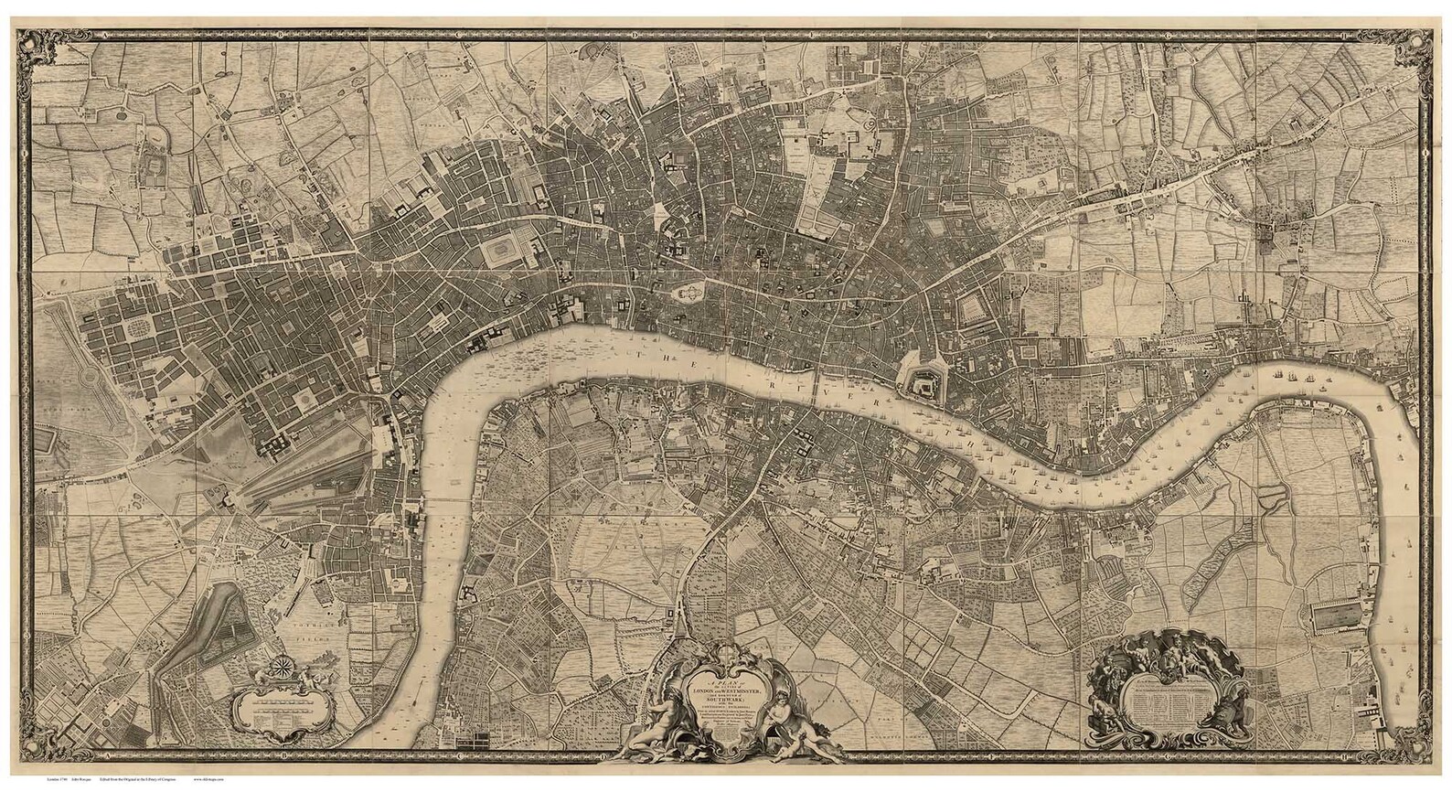 John Rocque Map, 1746). Старинная карта Лондона. Старая карта Лондона. Карта Лондона 19 век. Old plan