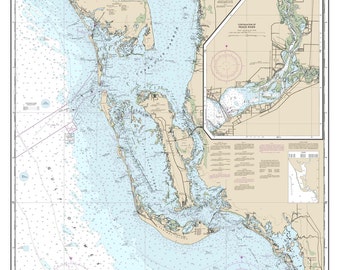 Estero Bay to Lemon Bay including Charlotte Harbor-  2015 Nautical Map  Captiva & Pine Islands Florida- 80000 AT Chart 158- 11426 - Reprint
