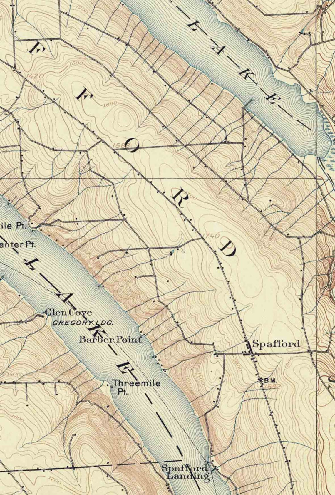 Otisco & Skaneateles Lakes 1902 USGS Old Topographic Map Etsy