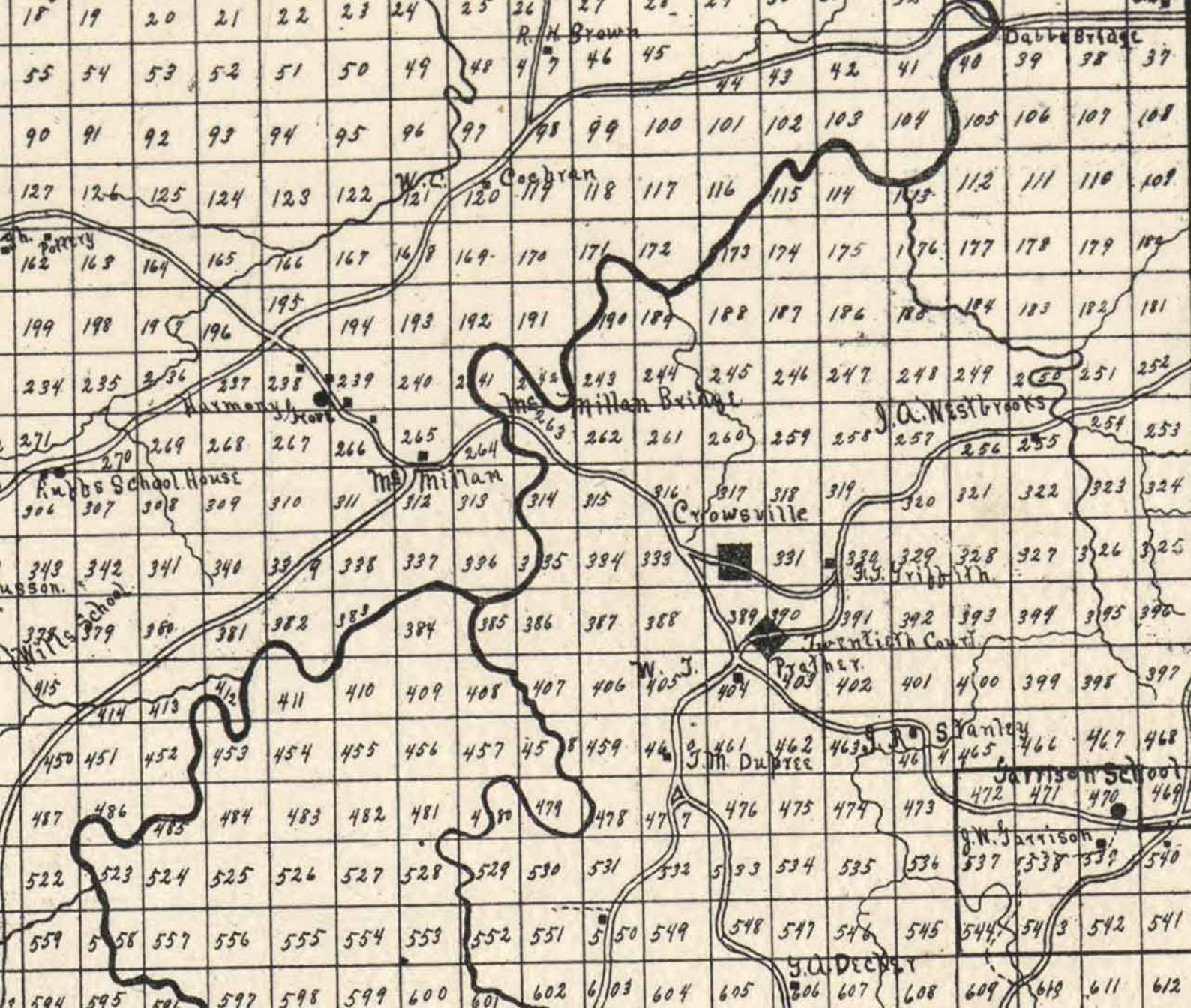 Paulding County Old 1896 Map Wall Map With Etsy