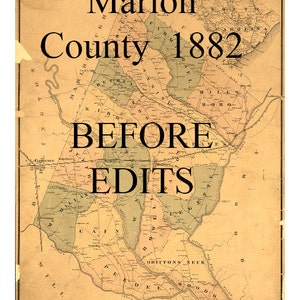 Marion County South Carolina 1882 Old Wall Map With Homeowner Names