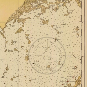 Vaca Key Navigation Chart Florida Keys - Alligator Reef to Sombrero Key 1937 - Nautical Map Vaca ...
