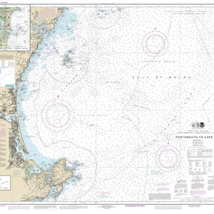 Portsmouth NH to Cape Ann MA - 2013 Nautical Map - Newburyport Gloucester Isles of Shoals Reprint 80000 AC Ed - Chart 1206 13278