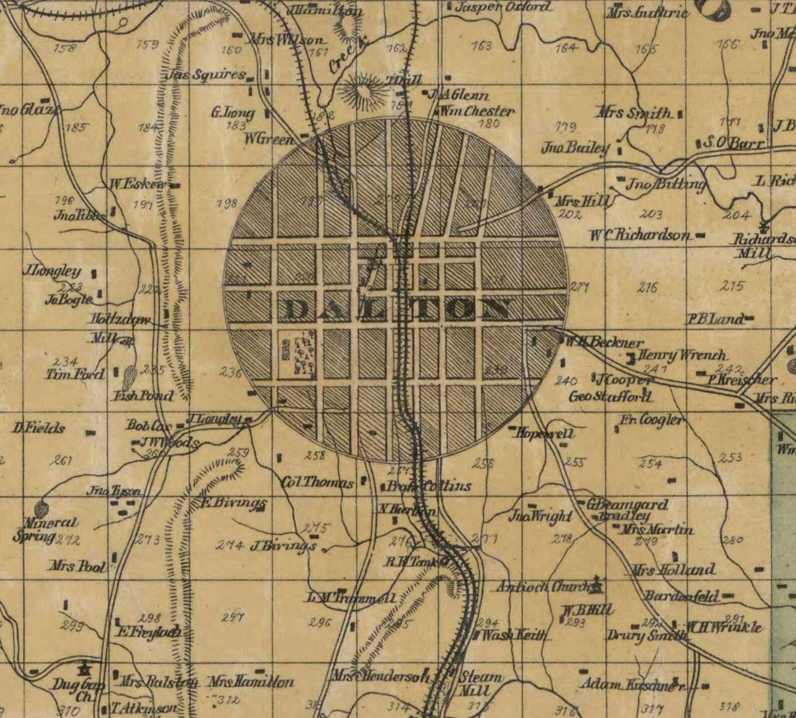 Whitfield County 1879 Old Map Old Wall Map With Etsy