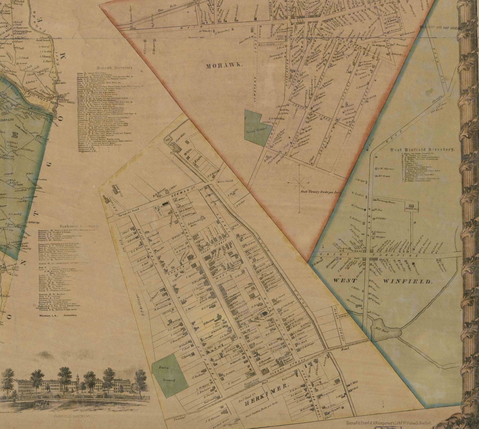 Herkimer County New York 1859 Old Wall Map Reprint With Etsy