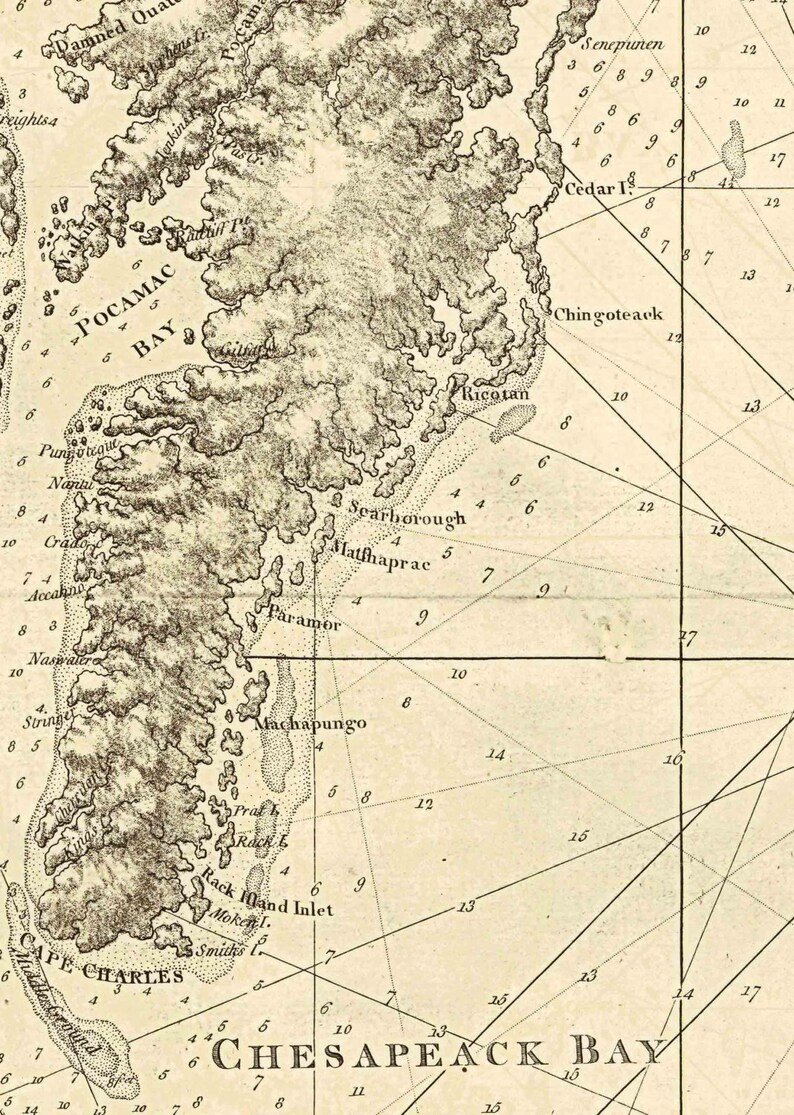 New York to North Carolina 1780 Map Revolutionary War Survey Etsy