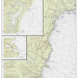 York - Ogunquit - Wells 1975 Old Map Nautical Chart Maine  Custom 80000 1205
