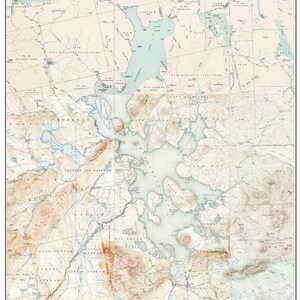 Moosehead Lake - ca 1922-1954 Old Topographic Map USGS    Custom Composite Reprint Maine 2