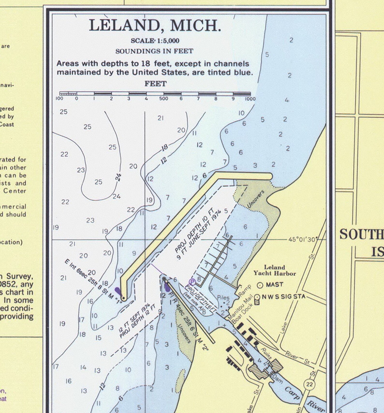 Platte Bay to Leland Lake Michigan 1975 Michigan Etsy