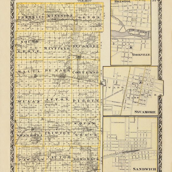 Sandwich Il Map Etsy