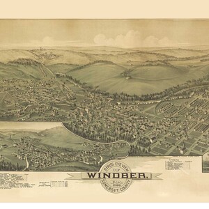 Windber 1900 Pennsylvania  Birds Eye View  Reprint