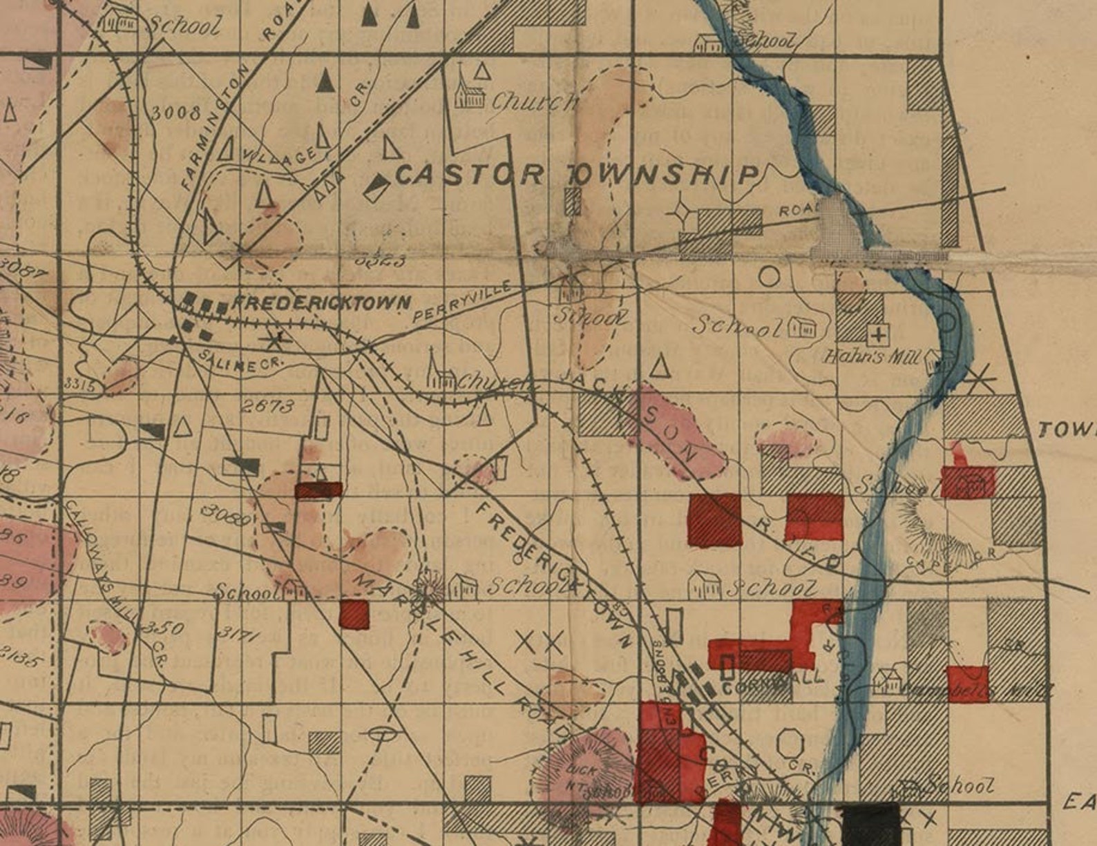 Madison County Missouri 1882 Old Wall Map With Old Etsy