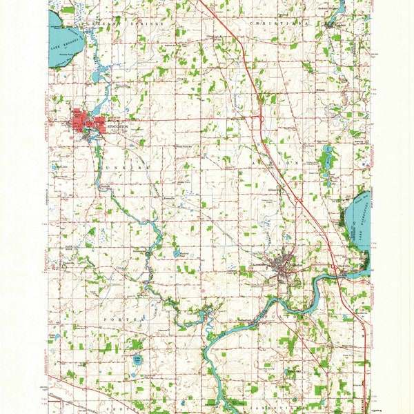 Lake Koshkonong Map Etsy