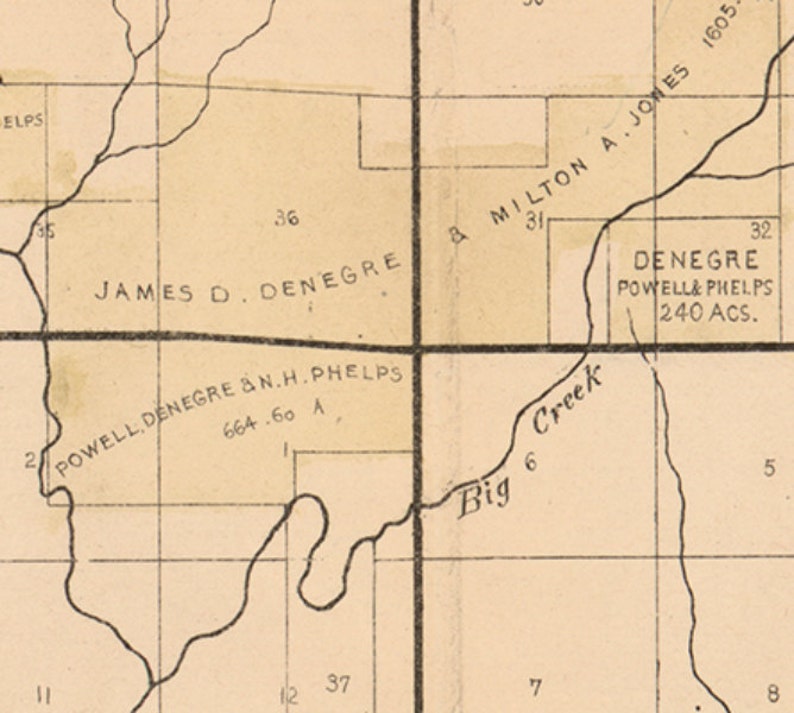 Franklin Parish Louisiana 1860 Old County Wall Map With Farm Etsy
