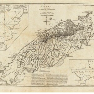 Tobago - 1788 Map Jefferys West Indian Atlas - Reprint