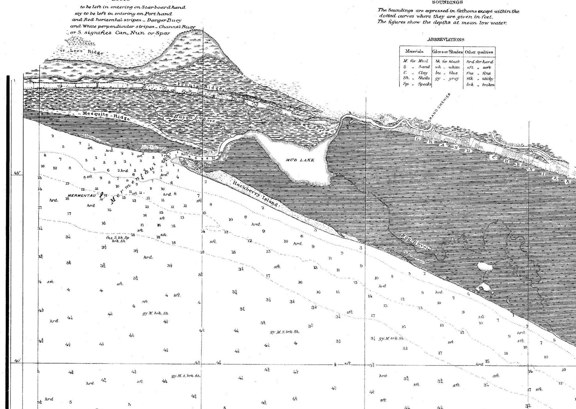 Pecan Island & Mermentau River 1892 Nautical Old Map Reprint Etsy