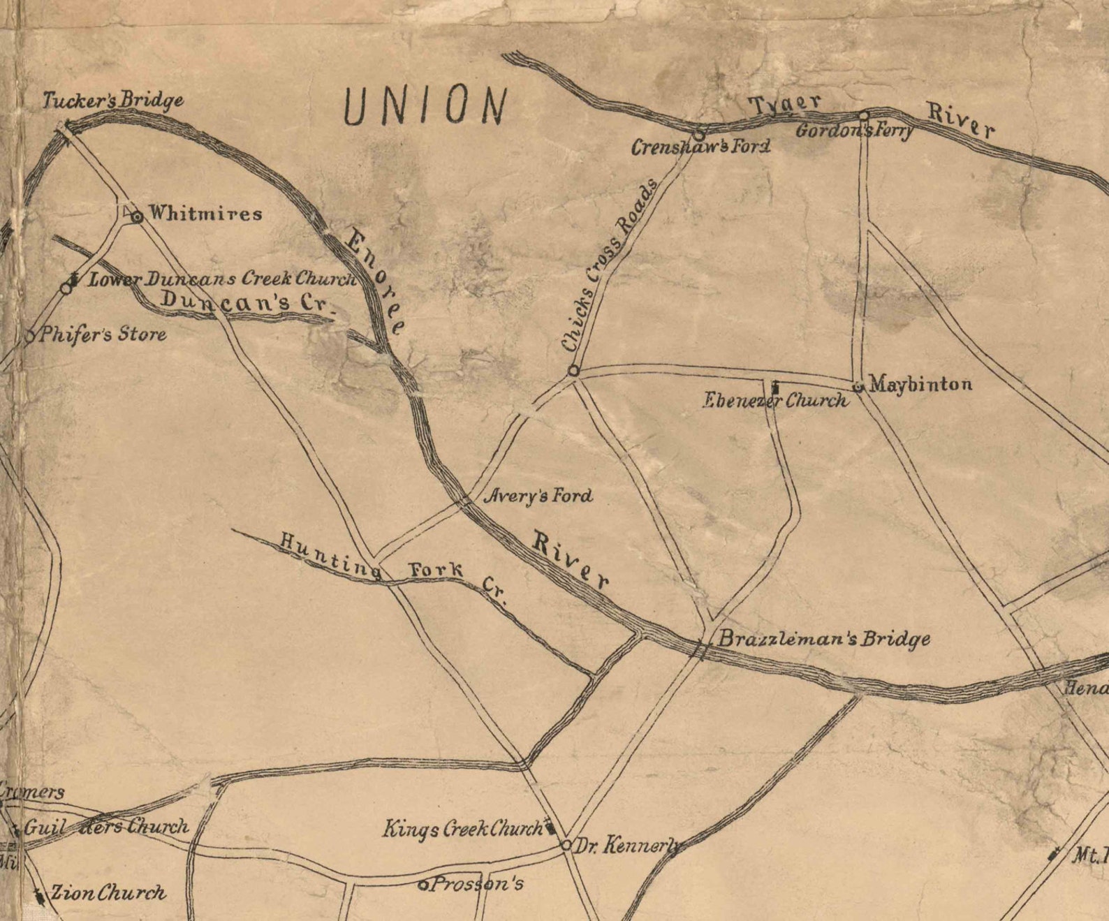 Newberry County South Carolina 1887 Old Wall Map With Etsy