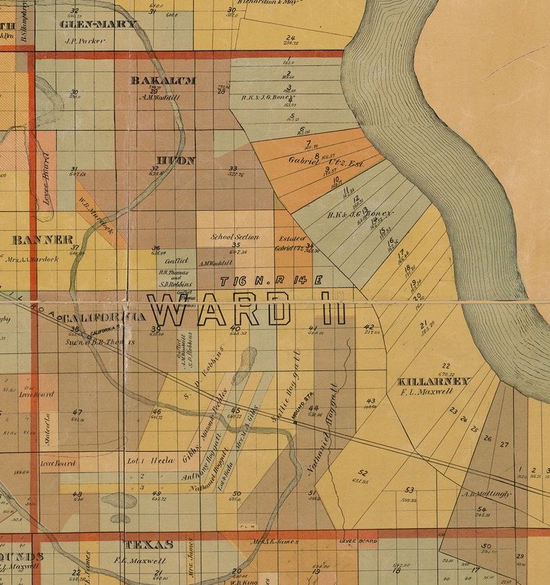 Madison Parish Louisiana 1891 Old County Wall Map With Etsy