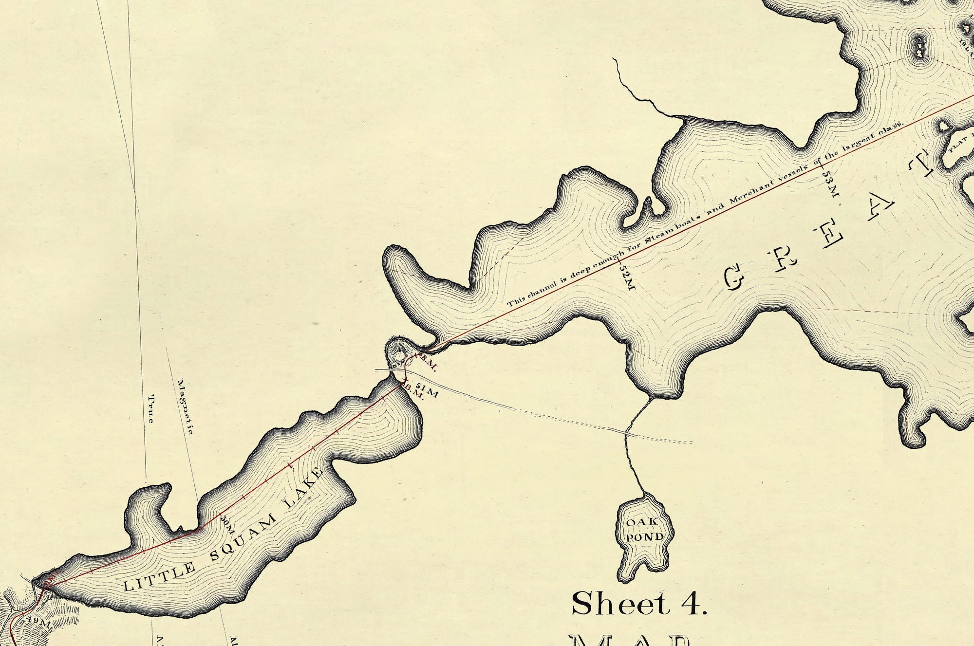 Squam Lake 1830 Carte Proposée Canal Custom Réimpression New Etsy