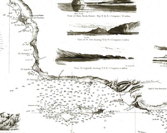 San Francisco to San Diego 1878 California Nautical Map - Reprint 601 (Lower) Pacific Sailing Charts