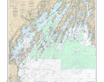 Casco Bay - Cape Elizabeth to Small Point Maine 2023 - Brunswick Yarmouth Portland Sebascodegan - Nautical Map Harbors 2 315 - 13290 Reprint