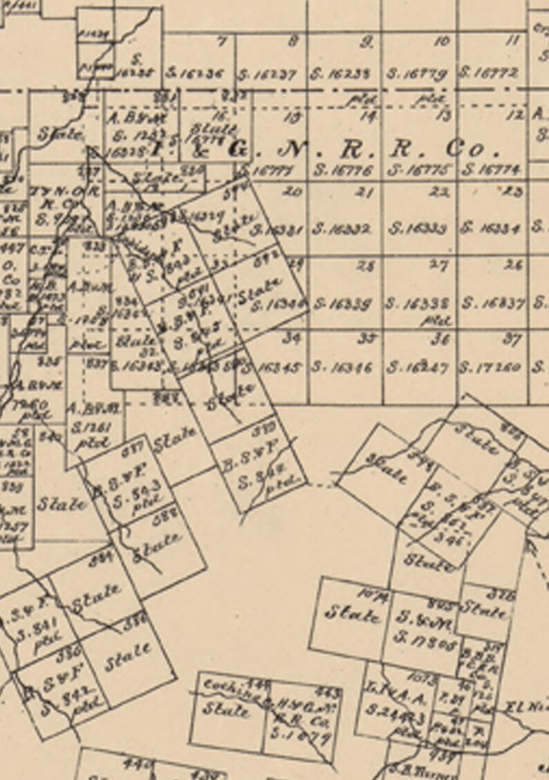 Encinal County Texas 1879 Old Wall Map Reprint With Land Etsy