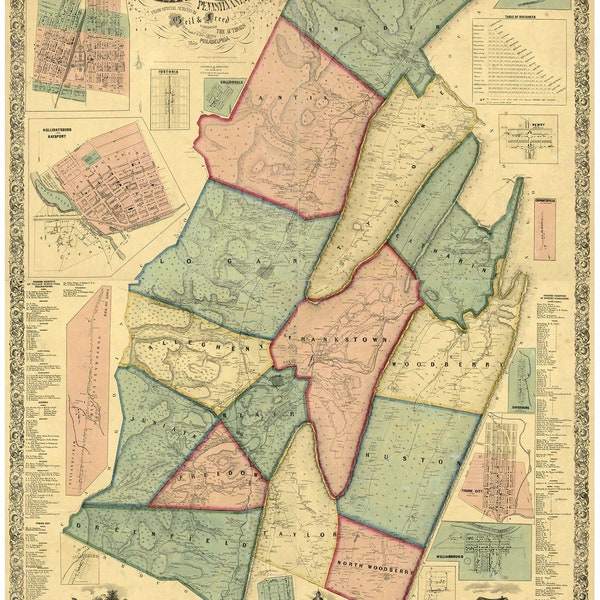 Blair County Pa Maps - Etsy